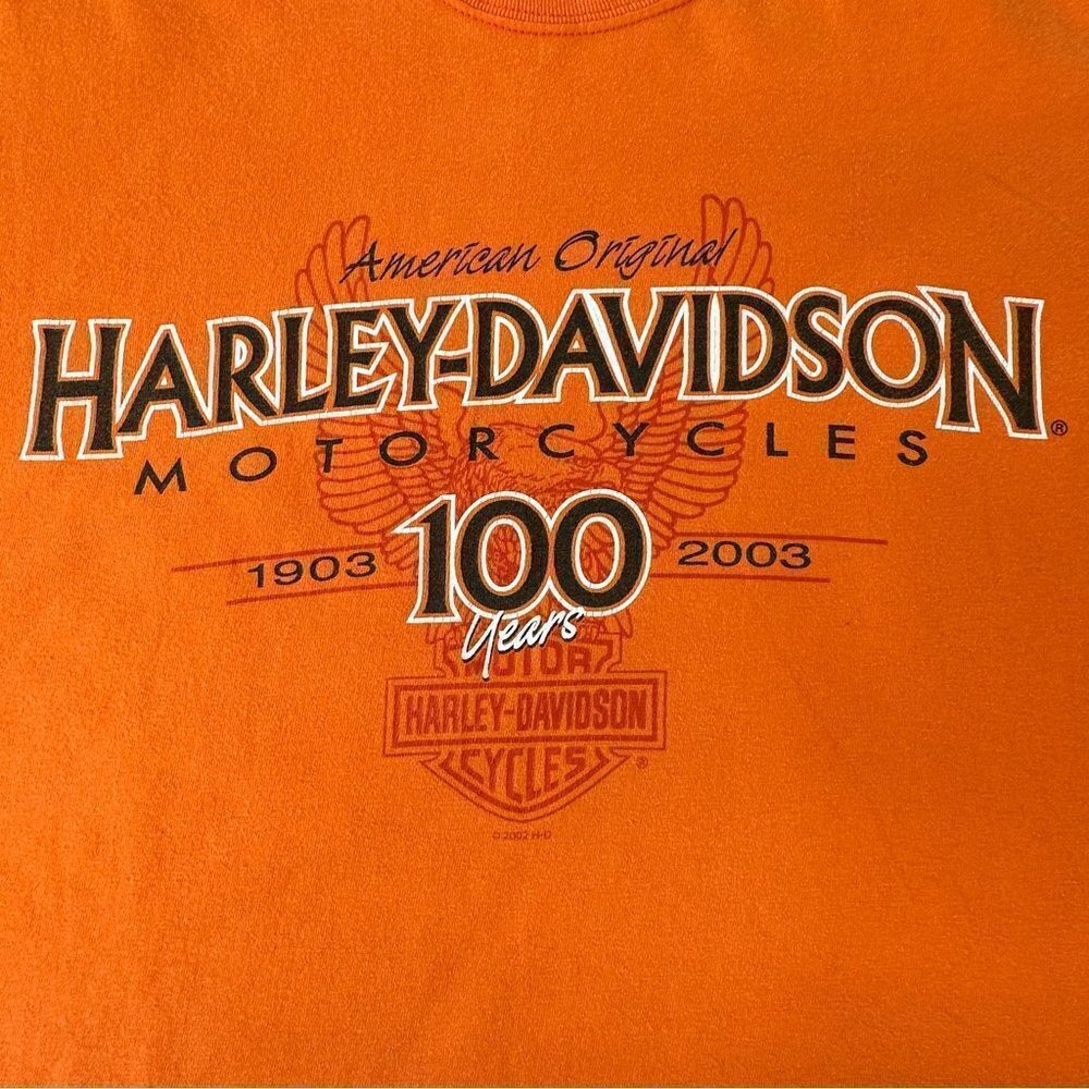 HARLEY-DAVIDSON Motorcycles Orange ZYLSTRA Tshirt Men’s Size Large